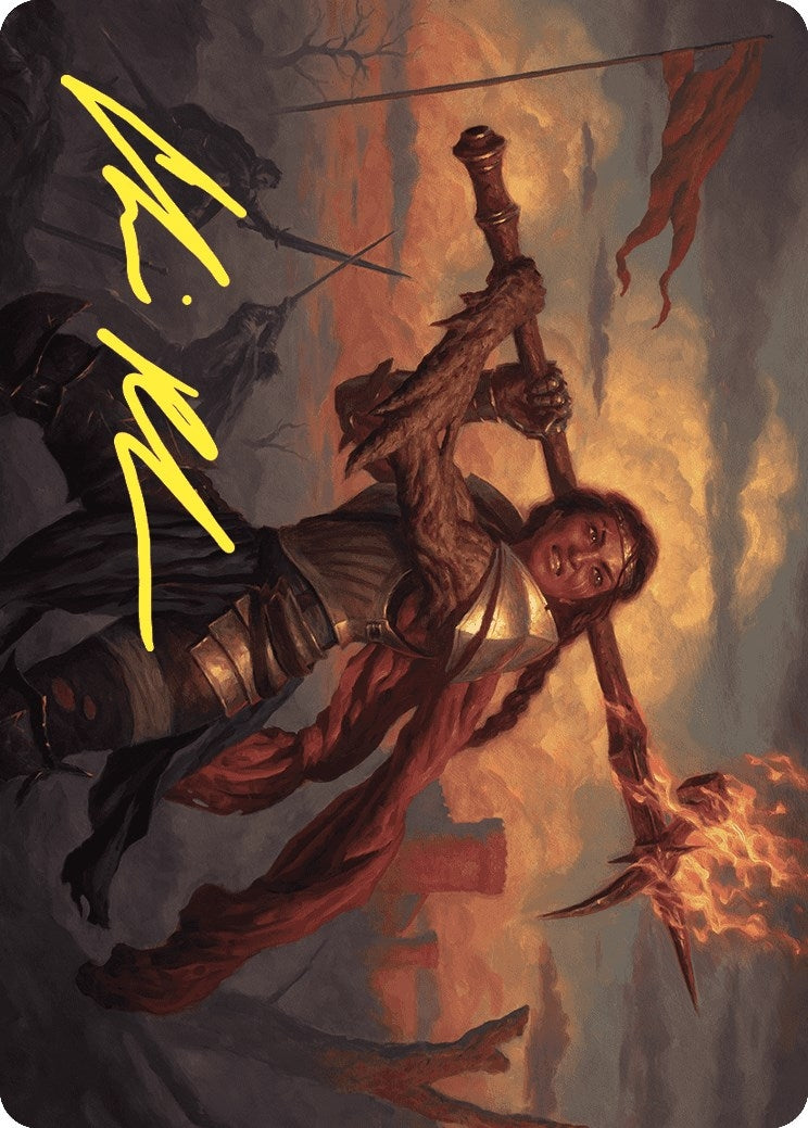Image for Imodane, the Pyrohammer Art Card (Gold-Stamped Signature) (18) (Art Series: Wilds of Eldraine) - Magic: The Gathering