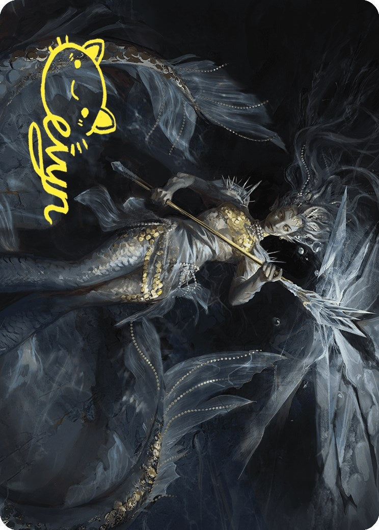 Image for Sharae of Numbing Depths Art Card (Gold-Stamped Signature) (32) (Art Series: Wilds of Eldraine) - Magic: The Gathering