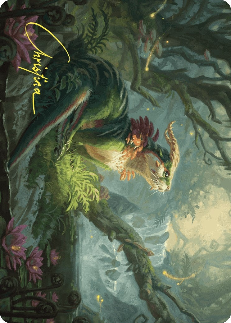 Image for Elusive Otter Art Card (Gold-Stamped Signature) (37) (Art Series: Wilds of Eldraine) - Magic: The Gathering