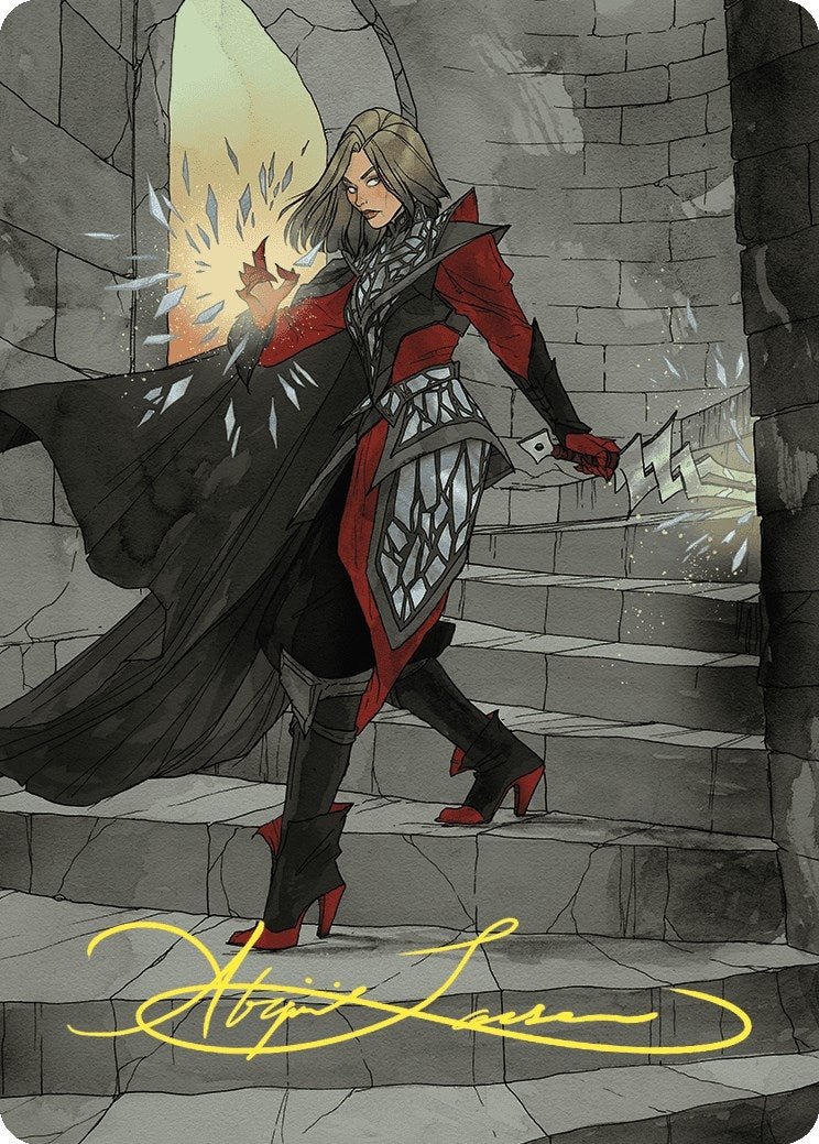 Image for Rowan, Scion of War Art Card (59/81) (Gold-Stamped Signature) (59) (Art Series: Wilds of Eldraine) - Magic: The Gathering