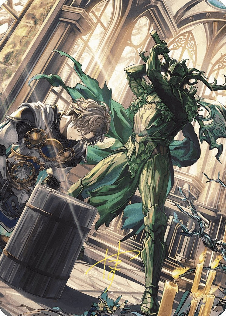 Image for Karmic Justice Anime Art Card (Gold-Stamped Signature) (77) (Art Series: Wilds of Eldraine) - Magic: The Gathering