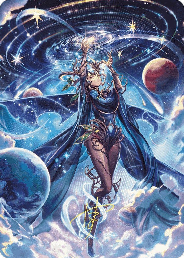 Image for Omniscience Anime Art Card (Gold-Stamped Signature) (78) (Art Series: Wilds of Eldraine) - Magic: The Gathering