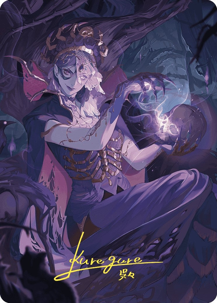 Image for Necropotence Art Card (Gold-Stamped Signature) (80) (Art Series: Wilds of Eldraine) - Magic: The Gathering