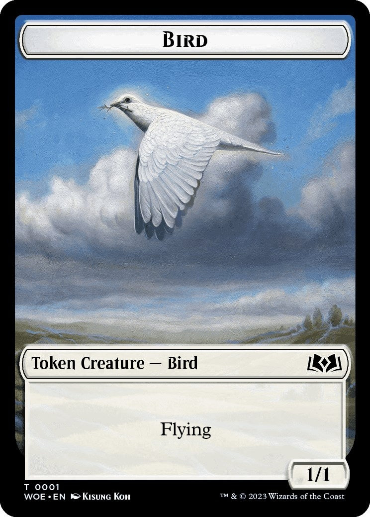 Image for Bird // Human Double-Sided Token (6 // 2) (Commander: Wilds of Eldraine) - Magic: The Gathering