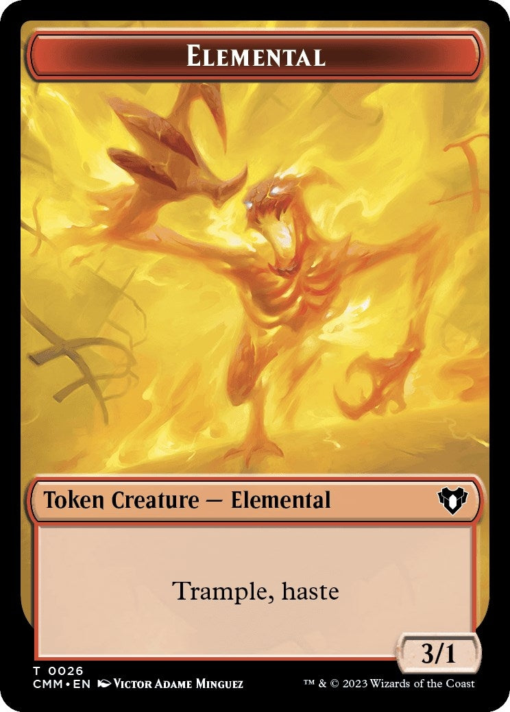 Image for Elemental (0026) // Emblem - Teferi, Temporal Archmage Double-Sided Token (26 // 53) (Commander Masters) - Magic: The Gathering