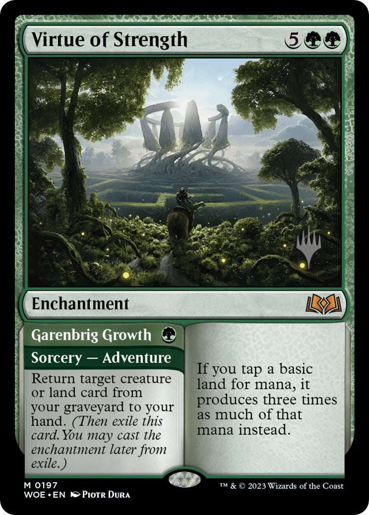 Image for Virtue of Strength (197) (Promo Pack: Wilds of Eldraine) - Magic: The Gathering