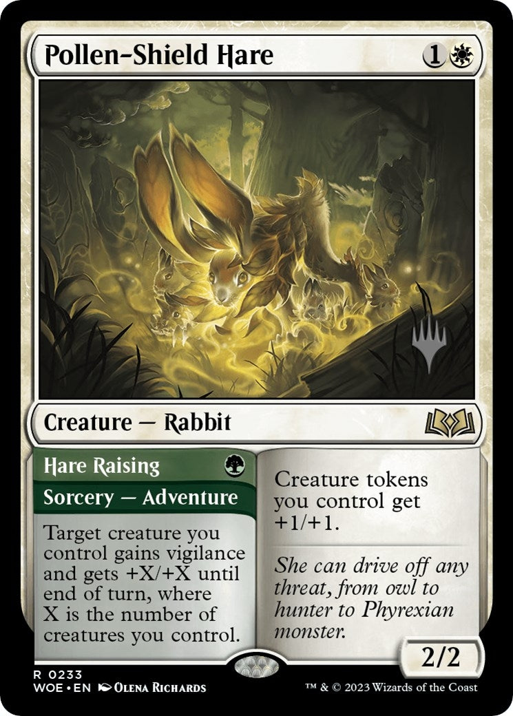 Image for Pollen-Shield Hare (233) (Promo Pack: Wilds of Eldraine) - Magic: The Gathering