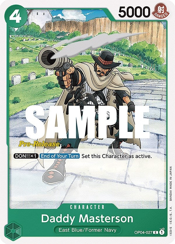 Image for Daddy Masterson (OP04-027) (Kingdoms of Intrigue Pre-Release Cards) - One Piece Card Game