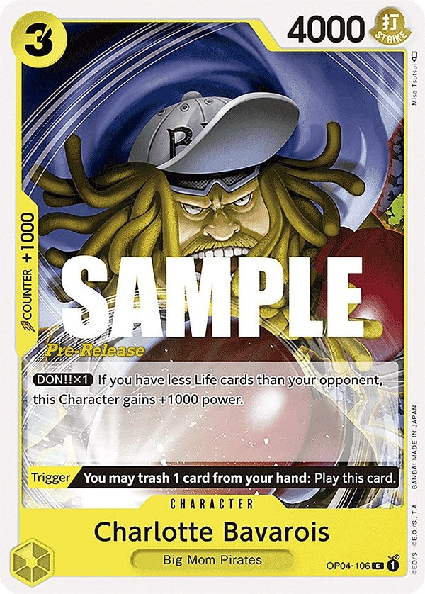 Image for Charlotte Bavarois (OP04-106) (Kingdoms of Intrigue Pre-Release Cards) - One Piece Card Game