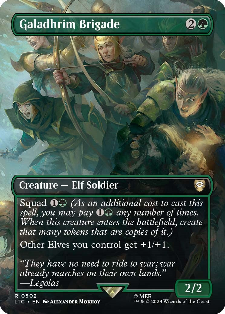 Image for Galadhrim Brigade (Borderless) (502) (Commander: The Lord of the Rings: Tales of Middle-earth) - Magic: The Gathering