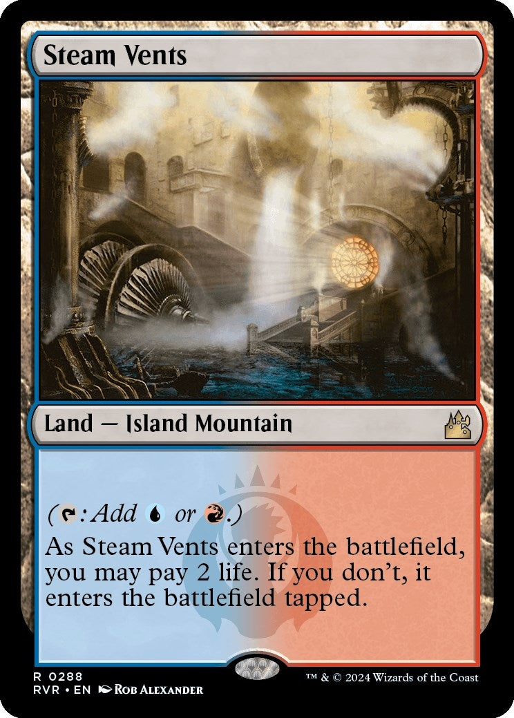 Image for Steam Vents (288) (Ravnica Remastered) - Magic: The Gathering