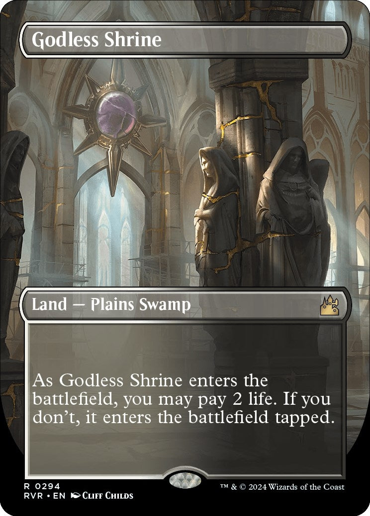Image for Godless Shrine (Borderless) (294) (Ravnica Remastered) - Magic: The Gathering