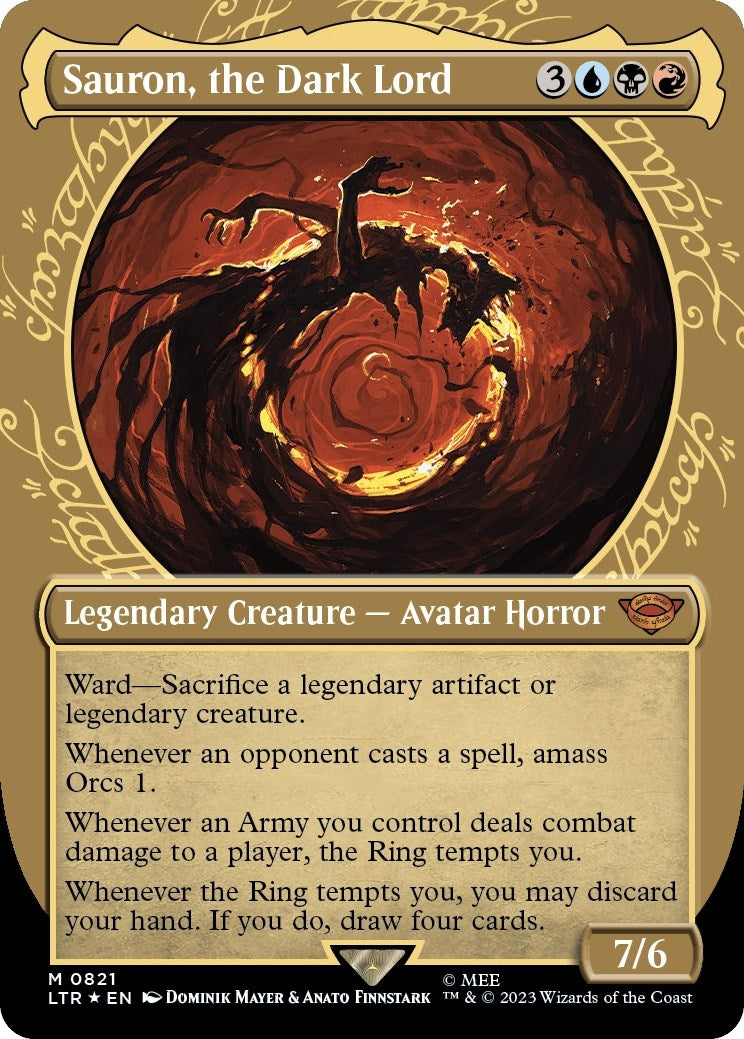 Image for Sauron, the Dark Lord (Showcase) (Surge Foil) (821) (Universes Beyond: The Lord of the Rings: Tales of Middle-earth) - Magic: The Gathering