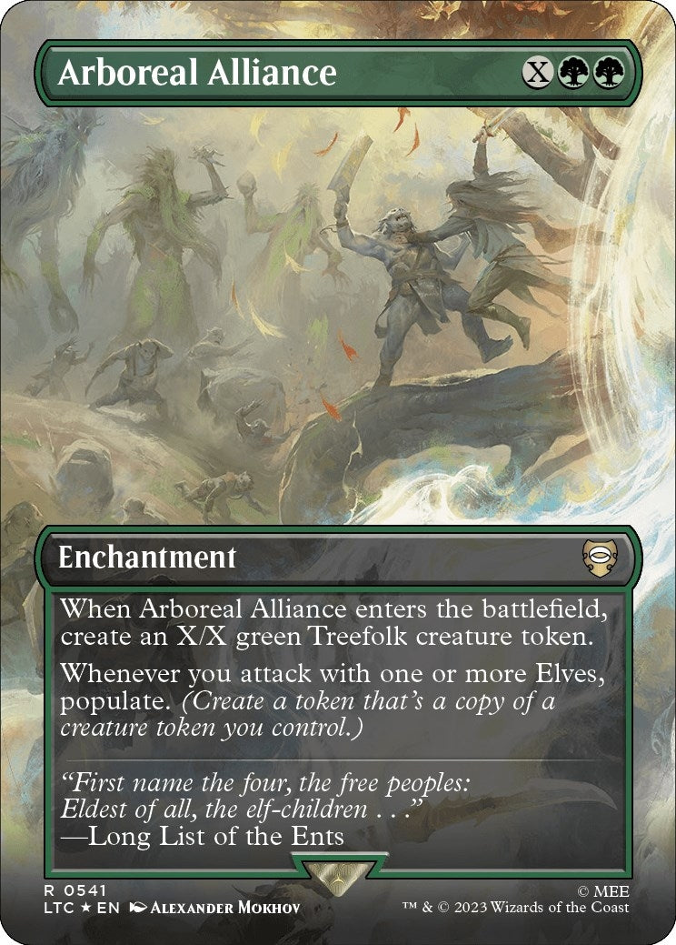 Image for Arboreal Alliance (Borderless) (Surge Foil) (541) (Commander: The Lord of the Rings: Tales of Middle-earth) - Magic: The Gathering