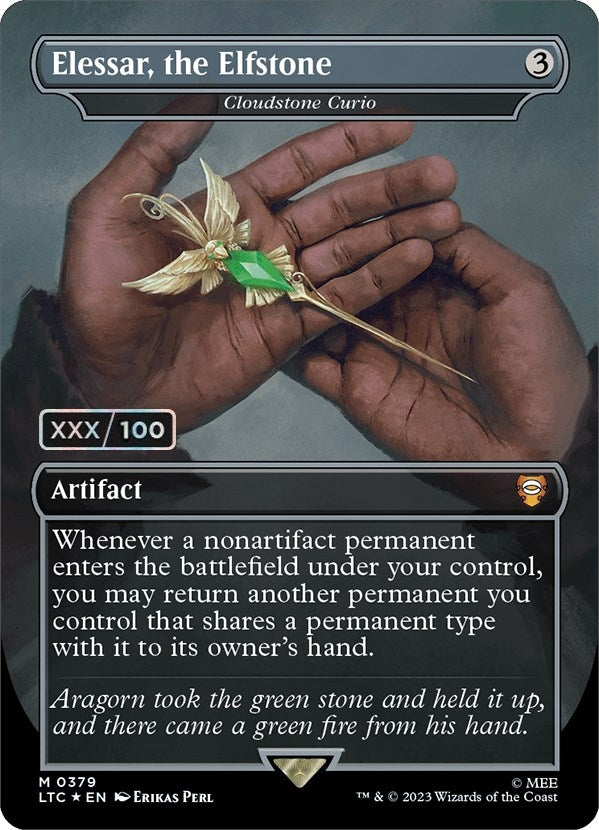 Image for Elessar, the Elfstone - Cloudstone Curio (Serial Numbered) (379) (Commander: The Lord of the Rings: Tales of Middle-earth) - Magic: The Gathering