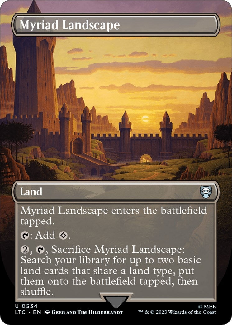 Image for Myriad Landscape (Borderless) (534) (Commander: The Lord of the Rings: Tales of Middle-earth) - Magic: The Gathering