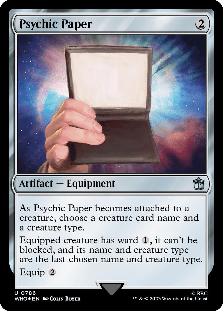 Image for Psychic Paper (Surge Foil) (786) (Universes Beyond: Doctor Who) - Magic: The Gathering