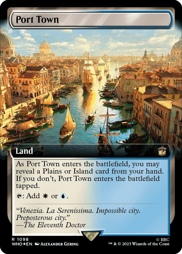 Image for Port Town (Extended Art) (Surge Foil) (1098) (Universes Beyond: Doctor Who) - Magic: The Gathering