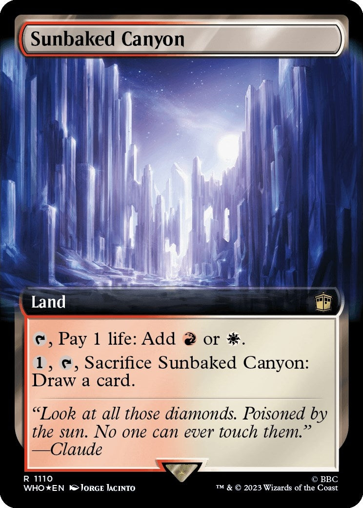 Image for Sunbaked Canyon (Extended Art) (Surge Foil) (1110) (Universes Beyond: Doctor Who) - Magic: The Gathering