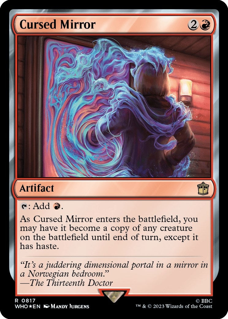 Image for Cursed Mirror (Surge Foil) (817) (Universes Beyond: Doctor Who) - Magic: The Gathering