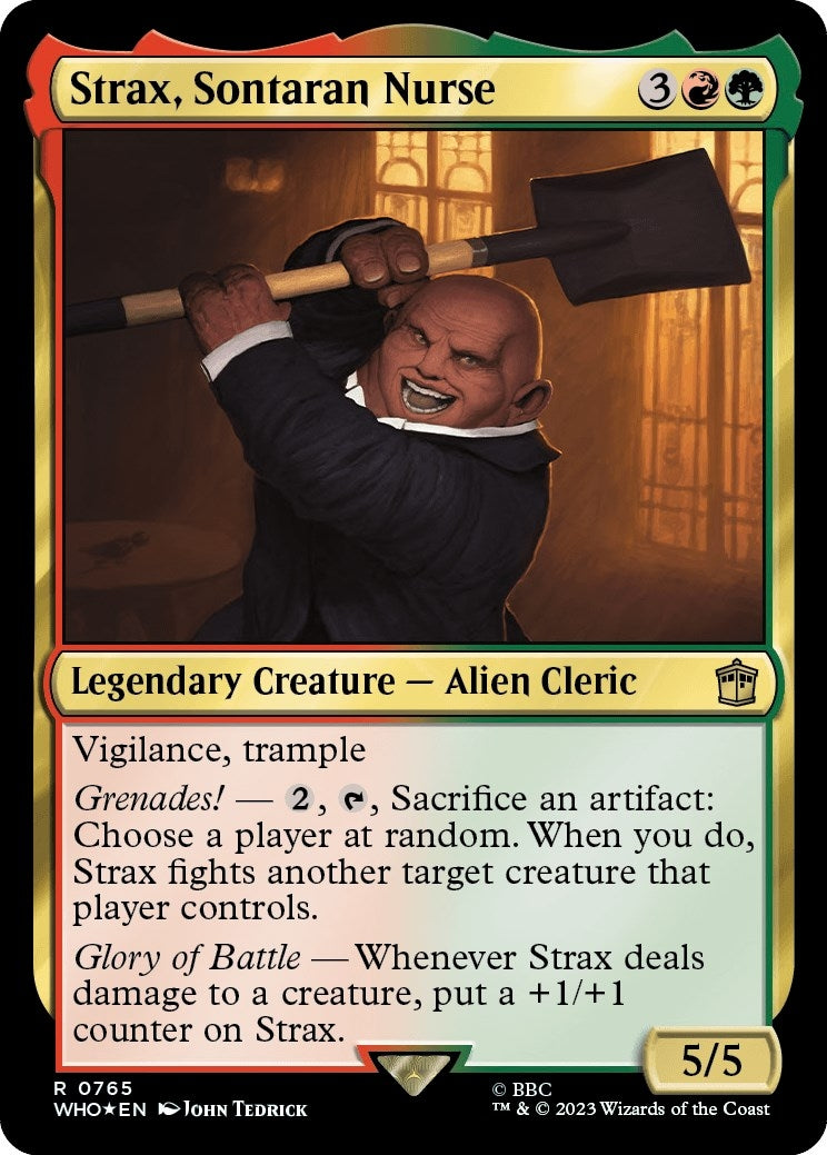 Image for Strax, Sontaran Nurse (Surge Foil) (765) (Universes Beyond: Doctor Who) - Magic: The Gathering