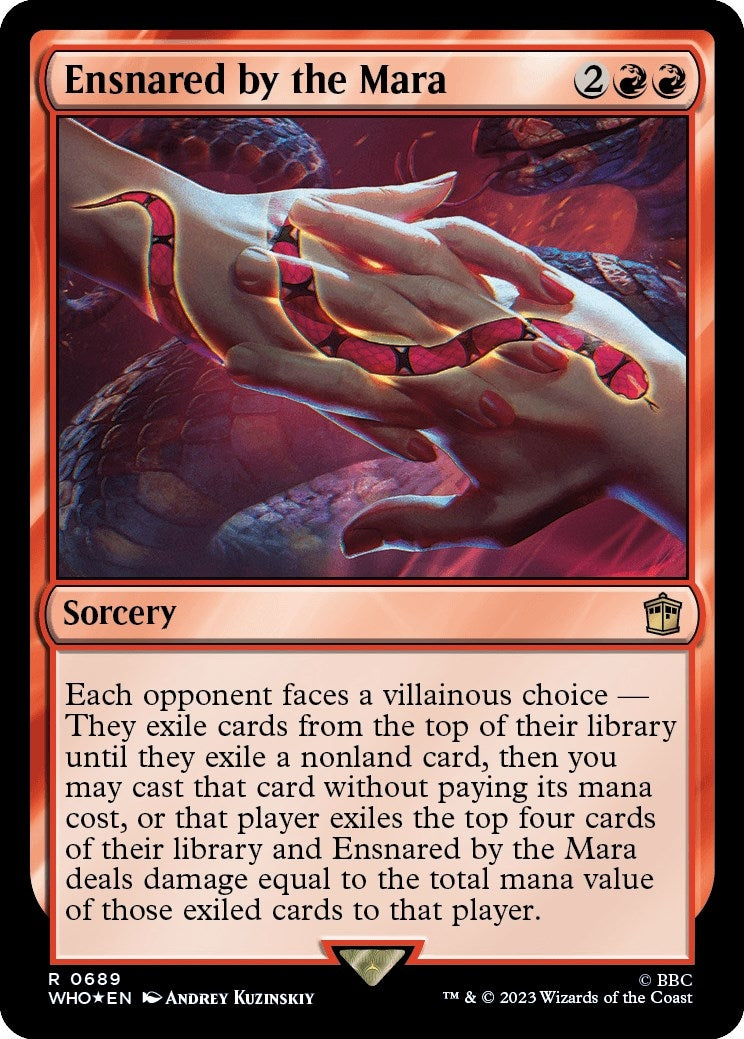 Image for Ensnared by the Mara (Surge Foil) (689) (Universes Beyond: Doctor Who) - Magic: The Gathering