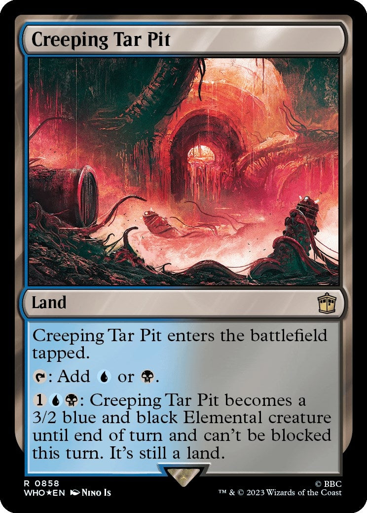 Image for Creeping Tar Pit (Surge Foil) (858) (Universes Beyond: Doctor Who) - Magic: The Gathering