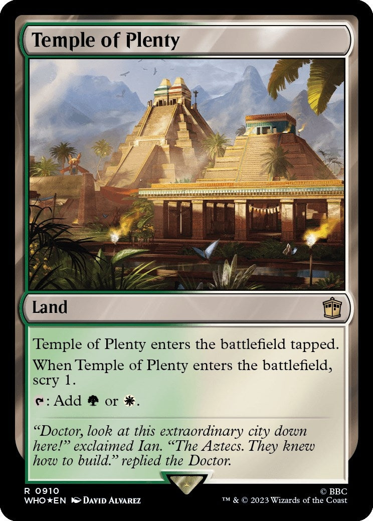 Image for Temple of Plenty (Surge Foil) (910) (Universes Beyond: Doctor Who) - Magic: The Gathering