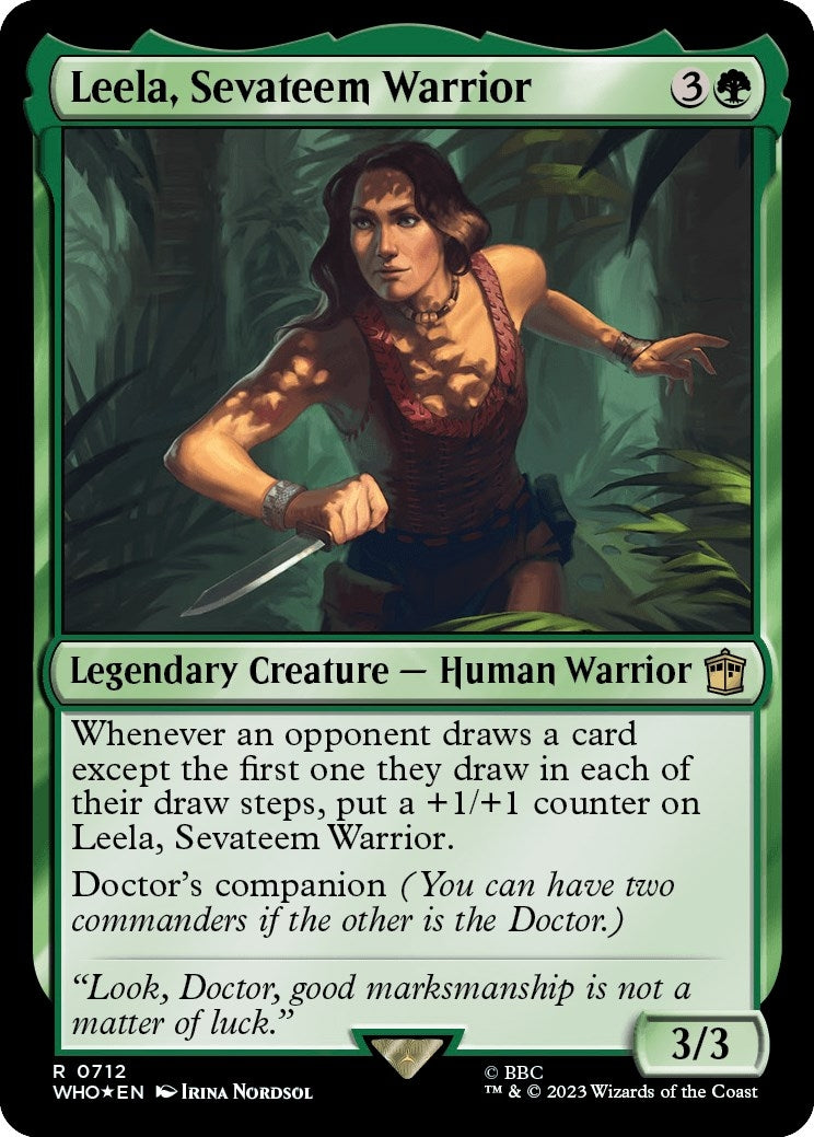 Image for Leela, Sevateem Warrior (Surge Foil) (712) (Universes Beyond: Doctor Who) - Magic: The Gathering