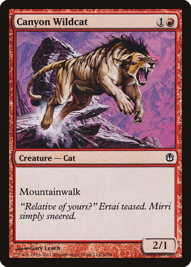 Image for Canyon Wildcat (6) (Duel Decks: Ajani vs. Nicol Bolas) - Magic: The Gathering