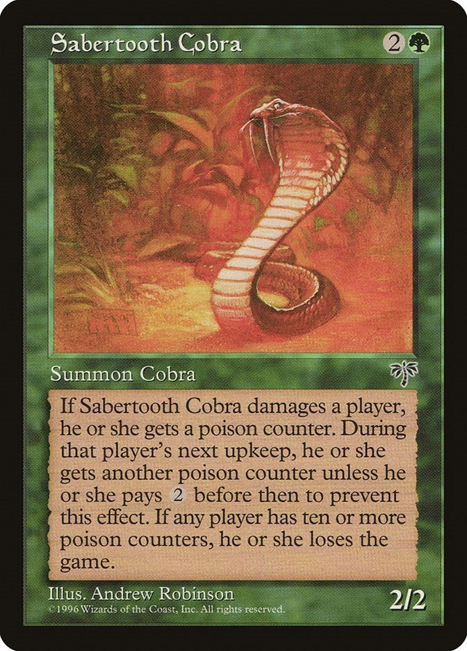 Image for Sabertooth Cobra (Mirage) - Magic: The Gathering