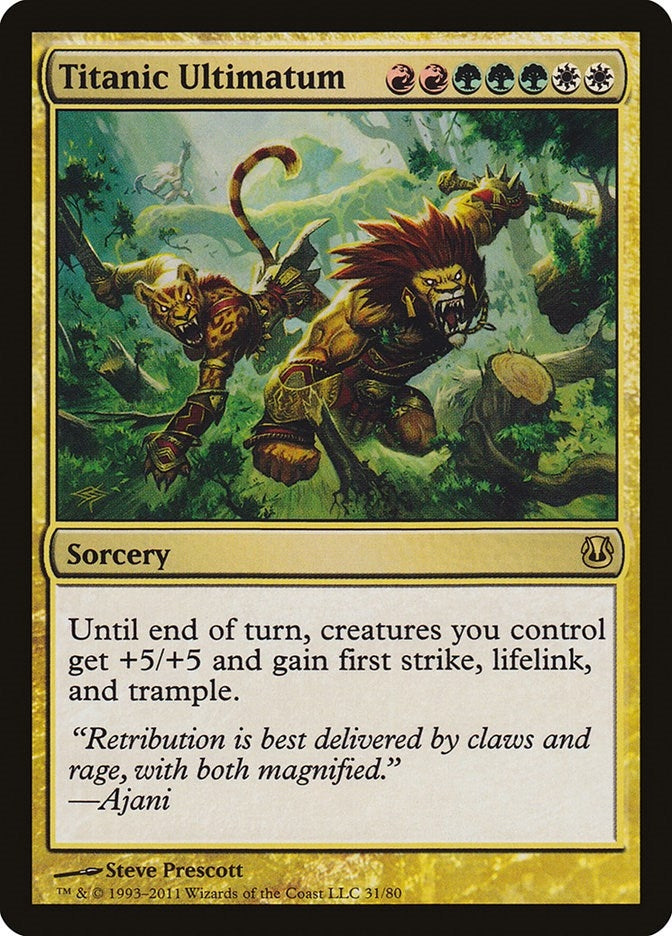 Image for Titanic Ultimatum (31) (Duel Decks: Ajani vs. Nicol Bolas) - Magic: The Gathering