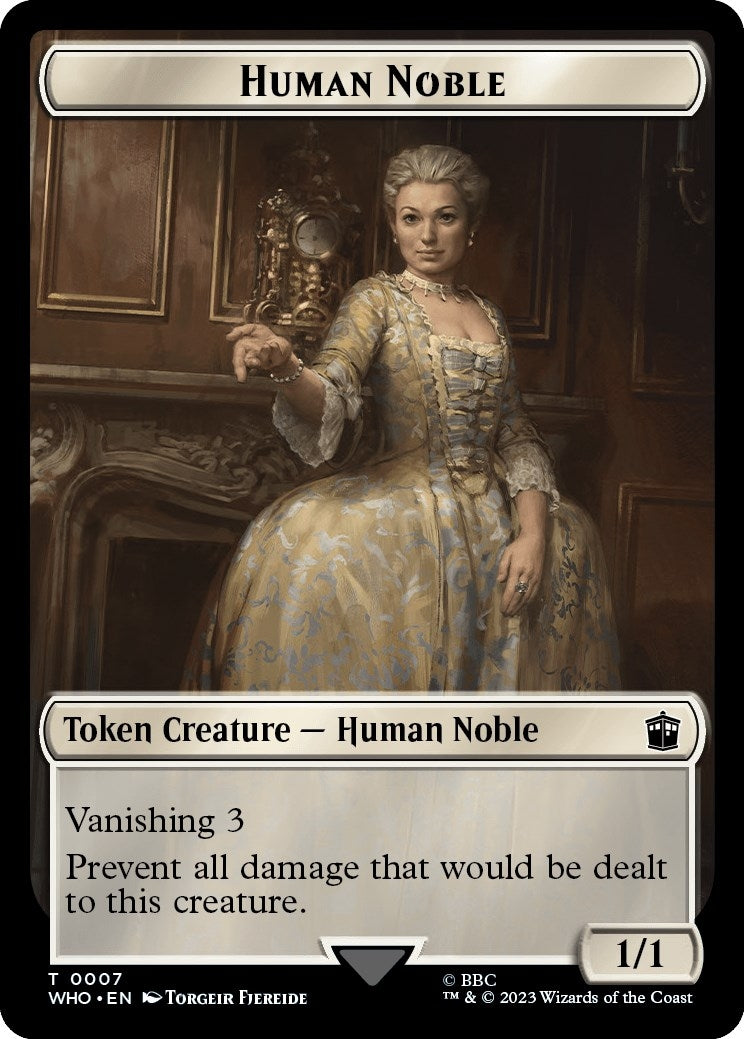 Image for Human Noble // Mark of the Rani Double-Sided Token (7 // 15) (Universes Beyond: Doctor Who) - Magic: The Gathering