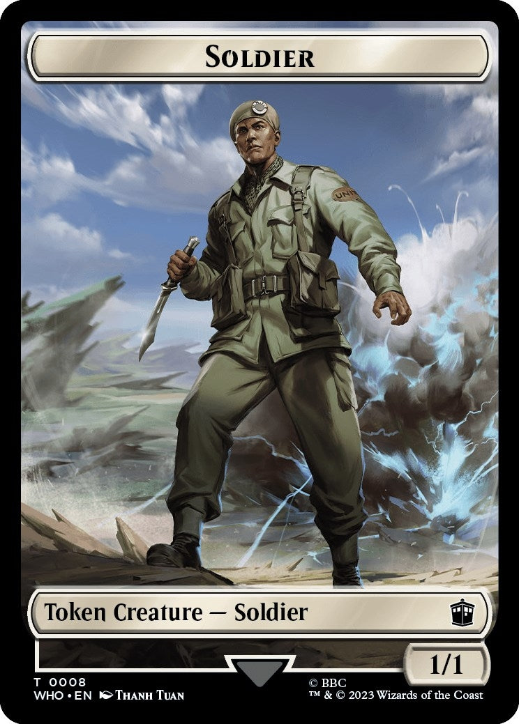 Image for Soldier // Beast Double-Sided Token (8 // 17) (Universes Beyond: Doctor Who) - Magic: The Gathering