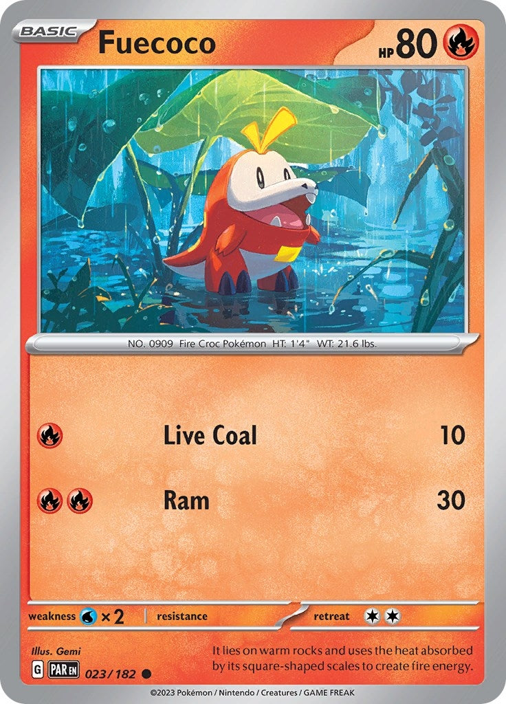 Image for Fuecoco (023/182) (SV04: Paradox Rift) - Pokemon