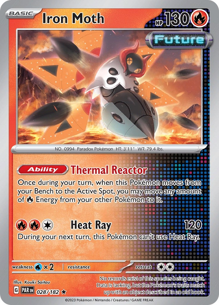 Image for Iron Moth (028/182) (SV04: Paradox Rift) - Pokemon