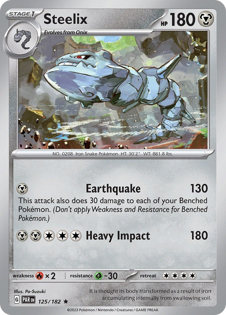 Image for Steelix (125/182) (SV04: Paradox Rift) - Pokemon