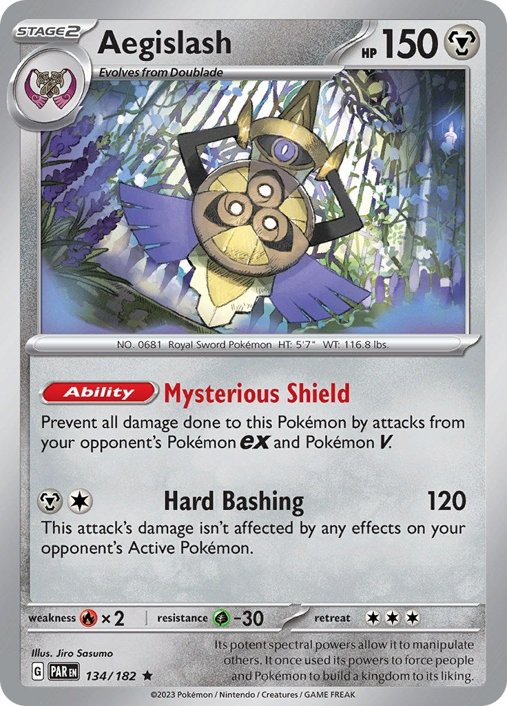 Image for Aegislash (134/182) (SV04: Paradox Rift) - Pokemon