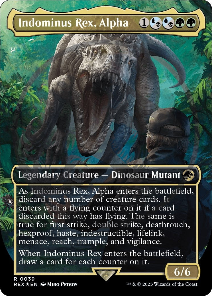 Image for Indominus Rex, Alpha (Borderless) (Emblem) (39) (Universes Beyond: Jurassic World Collection) - Magic: The Gathering