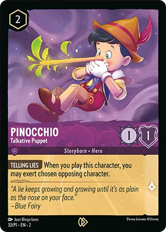 Image for Pinocchio - Talkative Puppet (32) (Disney Lorcana Promo Cards) - Disney Lorcana