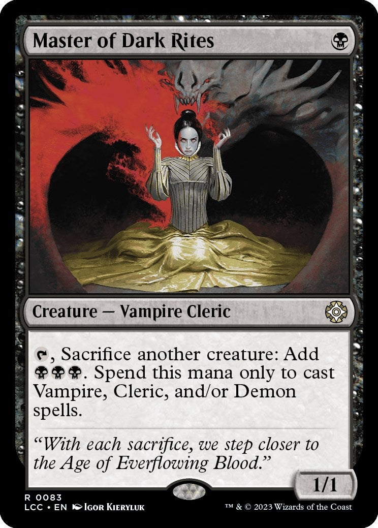 Image for Master of Dark Rites (83) (Commander: The Lost Caverns of Ixalan) - Magic: The Gathering