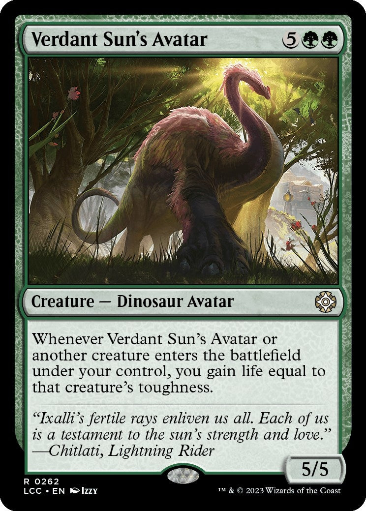 Image for Verdant Sun's Avatar (262) (Commander: The Lost Caverns of Ixalan) - Magic: The Gathering