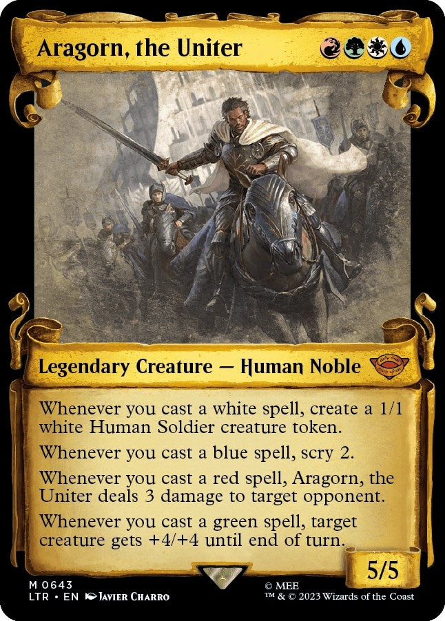 Image for Aragorn, the Uniter (Showcase Scrolls) (643) (Universes Beyond: The Lord of the Rings: Tales of Middle-earth) - Magic: The Gathering