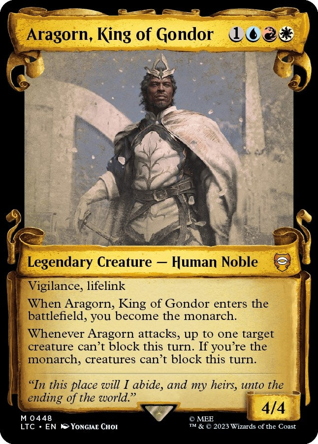 Image for Aragorn, King of Gondor (Showcase Scrolls) (448) (Commander: The Lord of the Rings: Tales of Middle-earth) - Magic: The Gathering