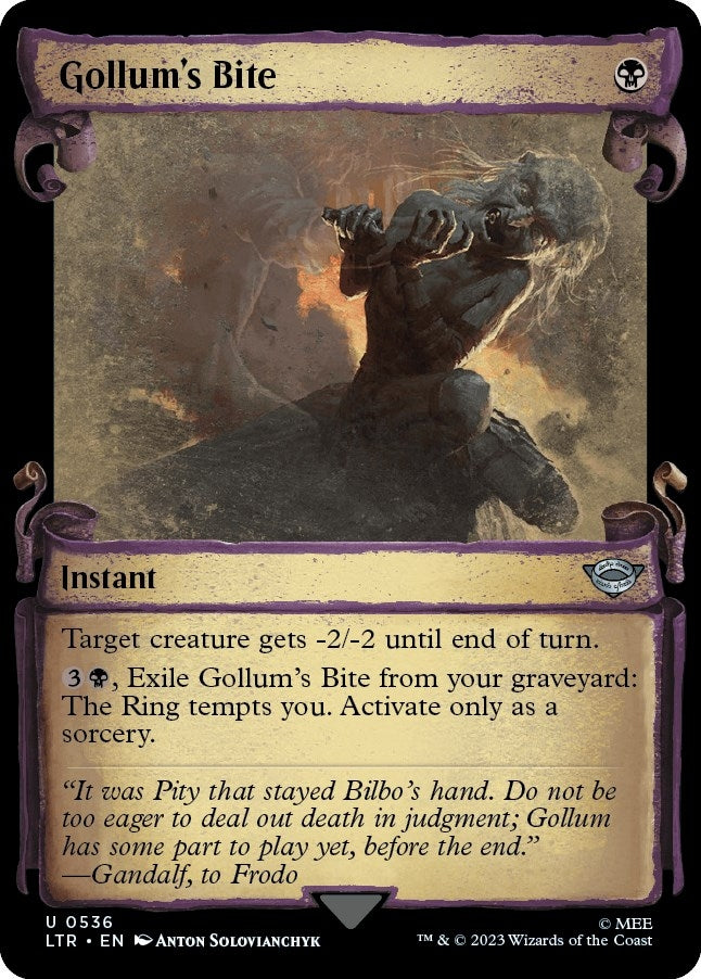 Image for Gollum's Bite (Showcase Scrolls) (536) (Universes Beyond: The Lord of the Rings: Tales of Middle-earth) - Magic: The Gathering