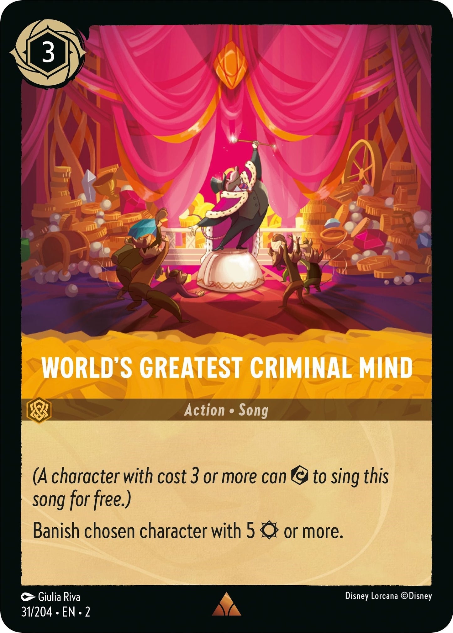 Image for World's Greatest Criminal Mind (31/204) (Rise of the Floodborn) - Disney Lorcana