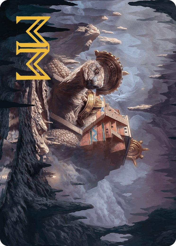 Image for Bedrock Tortoise Art Card (Gold-Stamped Signature) (23) (Art Series: The Lost Caverns of Ixalan) - Magic: The Gathering