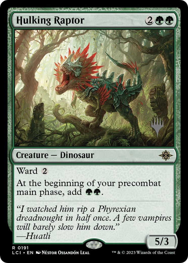 Image for Hulking Raptor (191) (Promo Pack: The Lost Caverns of Ixalan) - Magic: The Gathering