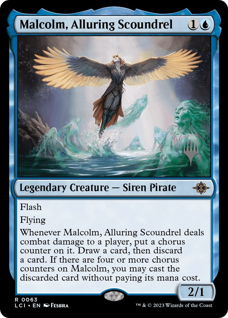 Image for Malcolm, Alluring Scoundrel (63) (Promo Pack: The Lost Caverns of Ixalan) - Magic: The Gathering