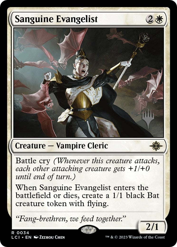 Image for Sanguine Evangelist (34) (Promo Pack: The Lost Caverns of Ixalan) - Magic: The Gathering